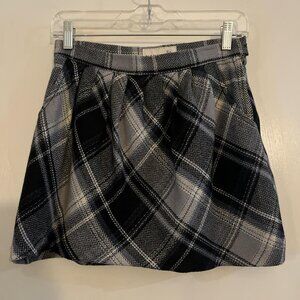 Old Navy Black White Plaid Mini Skirt